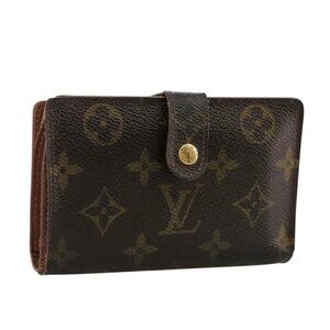 LOUIS VUITTON Monogram Porte Monnaie Billets Viennois Wallet M61663 Auth 96797